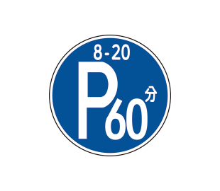 Time Limited Parking Section (60mins parking available from 08:00 to 20:00)